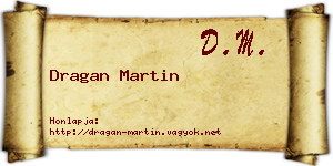 Dragan Martin névjegykártya